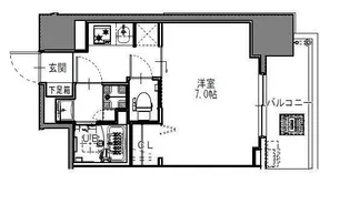 S−RESIDENCE難波大国町Deux【407号室】の間取り