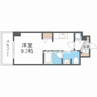 クオーレ靭公園【4階】の間取り