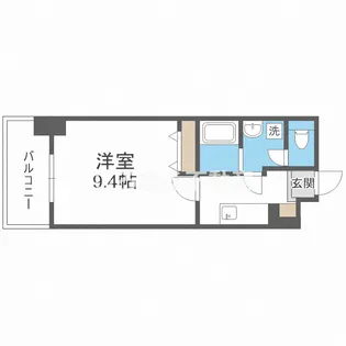 アヴェニール北浜【6階】の間取り