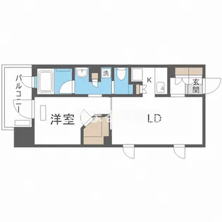 パークアクシス心斎橋【15階】の間取り