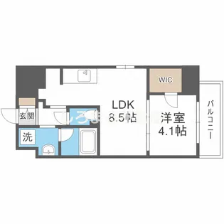 アーバネックス四ツ橋【13階】の間取り