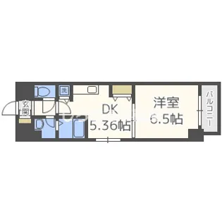 フロンティアタワー九条Ⅲ【704号室】の間取り