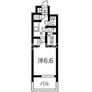 レジュールアッシュ中之島サウス【8階】の間取り
