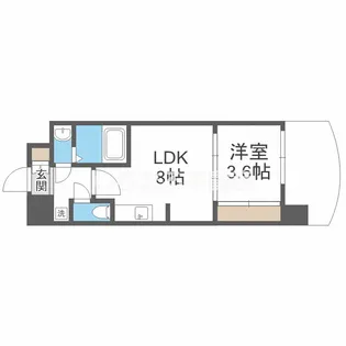 セレニテ北久宝寺【1206号室】の間取り