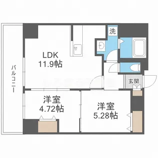 レジデンス朝潮橋【8階】の間取り