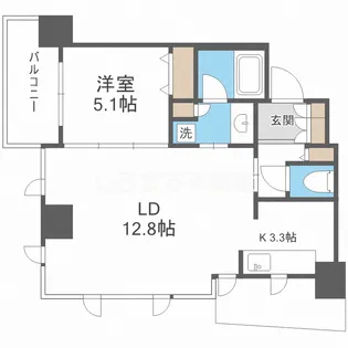 クロスレジデンス大阪新町【3階】の間取り