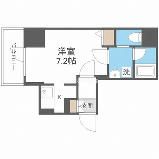 レジュールアッシュ大阪城WEST【4階】の間取り