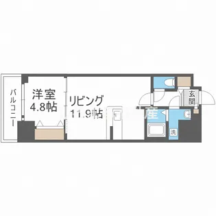 フォーリアライズ本町レクス【14階】の間取り