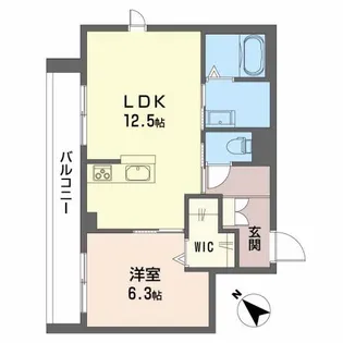 京町エンジェルII【206号室】の間取り