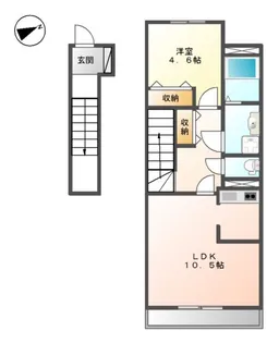 メゾン かきつばた【2階】の間取り