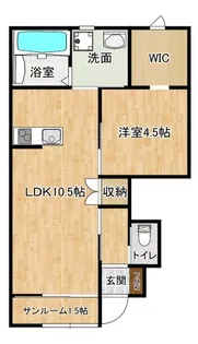 グッドライフステージ高宮【102号室】の間取り