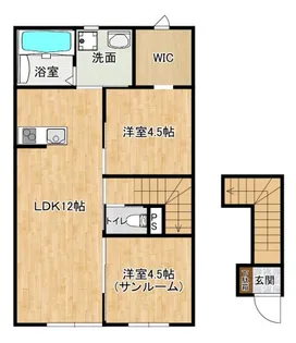 グッドライフステージ高宮【2階】の間取り