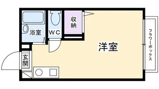 フラットフィールド【202号室】の間取り