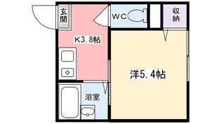 アサイハイツ【101号室】の間取り