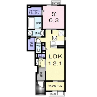 ボヌールⅡ【1階】の間取り