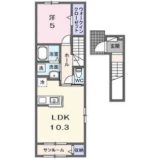 Sunny【2階】の間取り