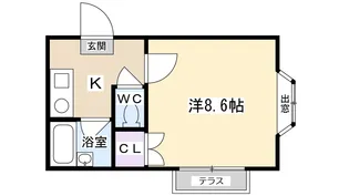 WINS 弐番館【1階】の間取り