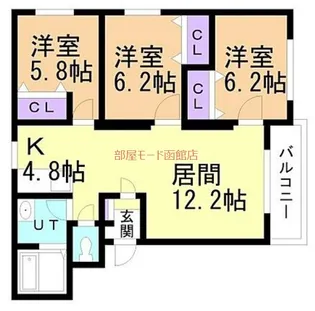 グランメール本通I【2階】の間取り