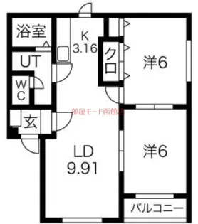 プリオール美原【2階】の間取り