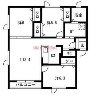 アンソレイユ【2階】の間取り