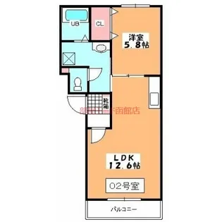 ピュアライフ人見【304号室】の間取り