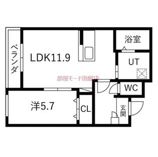 インフィニティ松陰町【203号室】の間取り