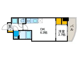セレニテ桜川駅前プリエ【8階】の間取り