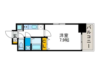 ふぁみーゆ弁天町【6階】の間取り