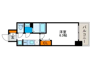 アドバンス大阪セレーノ【2階】の間取り