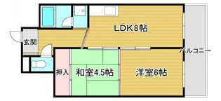 ハイツ鍛治【3階】の間取り