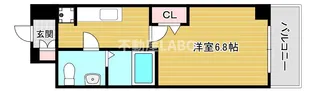 ラシュレエグゼ難波西【7階】の間取り