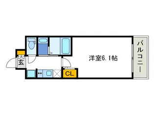 エステムコート難波WEST−SIDEVIグラッド【6階】の間取り
