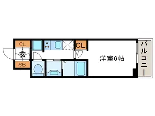 エステムコート難波WEST-SIDEⅤアジュール【4階】の間取り