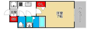 エスリード難波グレイス【7階】の間取り