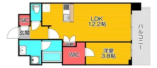 スプランディッド弁天町【8階】の間取り