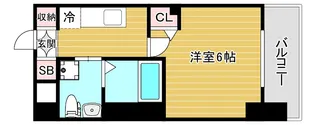 エステムプラザ難波ウエストⅡプレディア【2階】の間取り