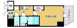 アドバンス大阪カーサ【14階】の間取り