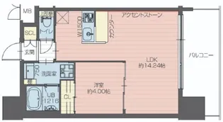 プレジオ大正【15階】の間取り