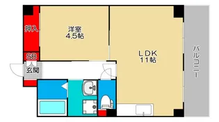 ポートヴィラメイセイ【4階】の間取り
