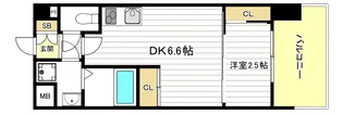 セレニテ阿波座ミラク【13階】の間取り