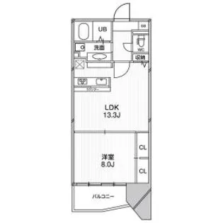 ルクレ阿波座レジデンス【6階】の間取り