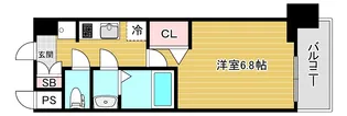 プレサンス大国町アドロッソ【2階】の間取り