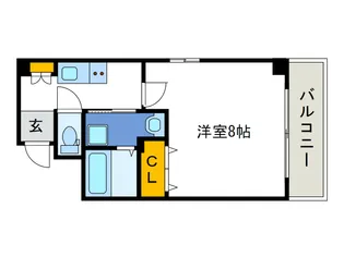 B-RISE弁天【8階】の間取り