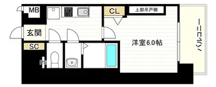 プレサンス桜川グロワール【2階】の間取り