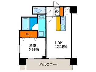 プレジオ難波WEST【4階】の間取り