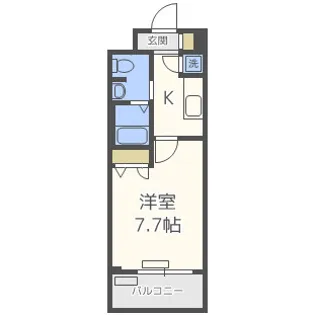 レジュールアッシュ南堀江【9階】の間取り