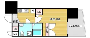 セレニテ阿波座ミラク【3階】の間取り