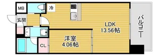 プレジオ弁天町【15階】の間取り