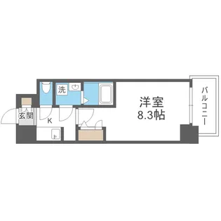 S-RESIDENCE難波大国町domina【4階】の間取り
