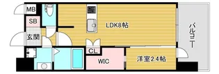 セレニテ阿波座ミラク【2階】の間取り
